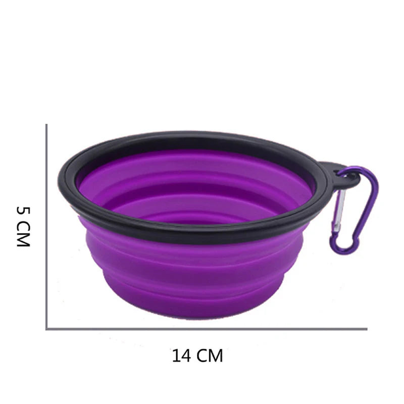 Transer Travel Collapsible Silicone Pets Bowl Food Water Feeding BPA Free Foldable Cup Dish