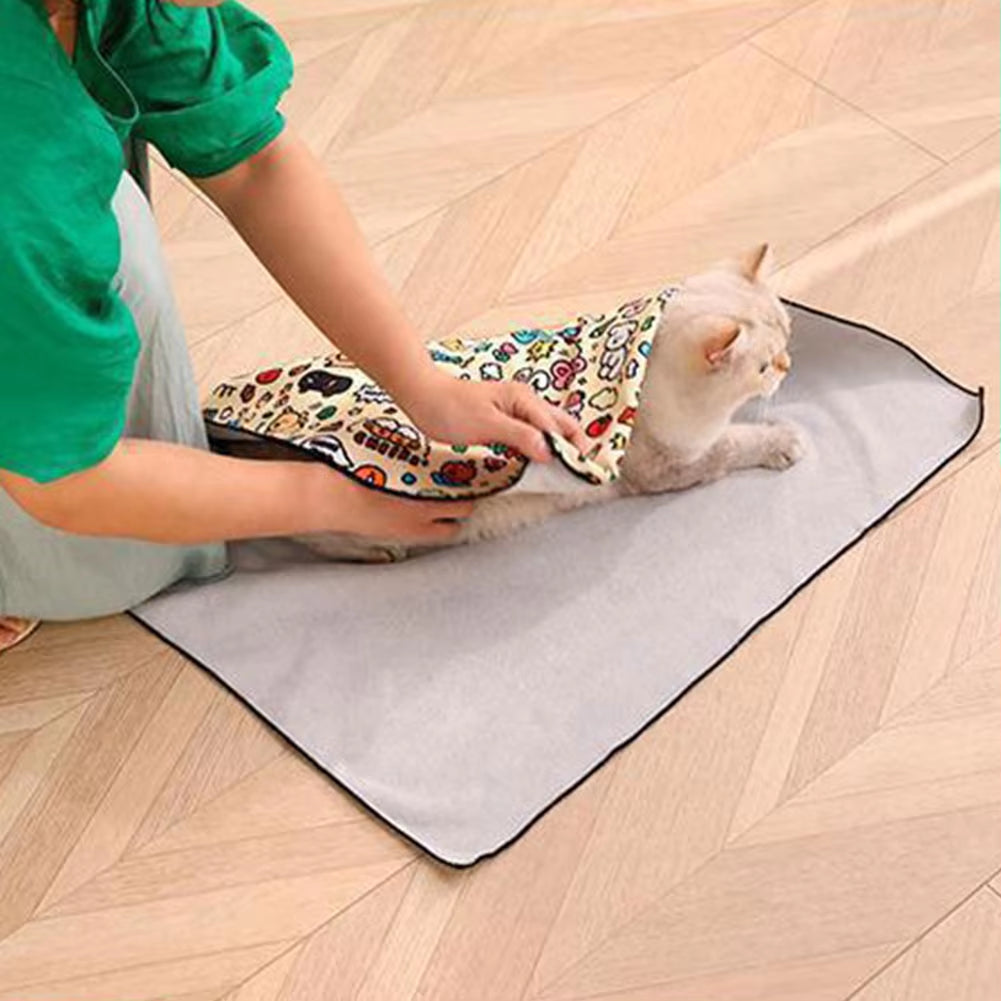 Cat Restraint Wrap Self-Adherent Cat Swaddle Burrito Wrap Anti-Bite Anti-Scratch Anti-Escape for Medicine Nail Clipping Pet Tool